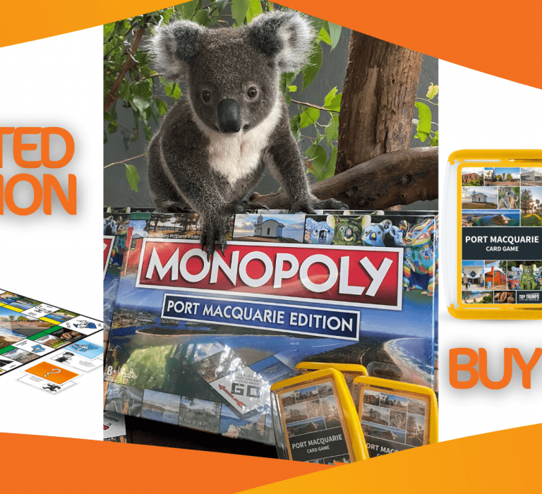 Port Macquarie Monopoly & Top Trumps Games | Billabong Zoo | Port